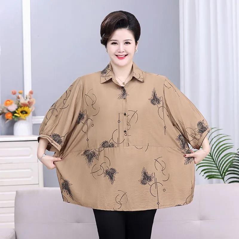Special Offer Plus Size Pullover Shirt Summer New Middle-aged and Elderly Plus Fat People's Tops
