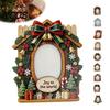 Ornamenti Personalizzabili Ricordo di Famiglia Cornice Foto di Natale Ornamento da Appendere, Ciondolo Foto 2D in Legno con Corda Regalo Personalizzata, Festività