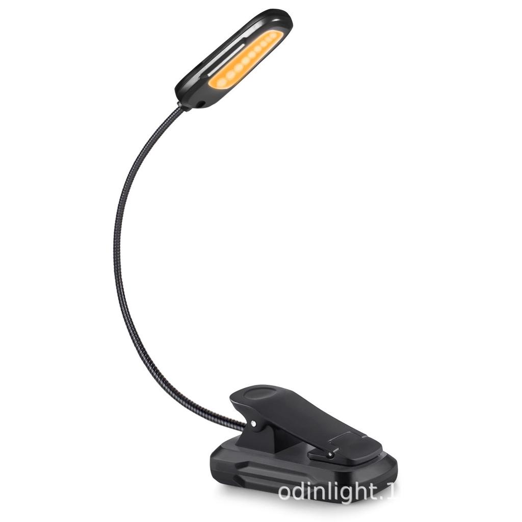 Compact USB-C Rechargeable Reading & Music Stand Clip Light