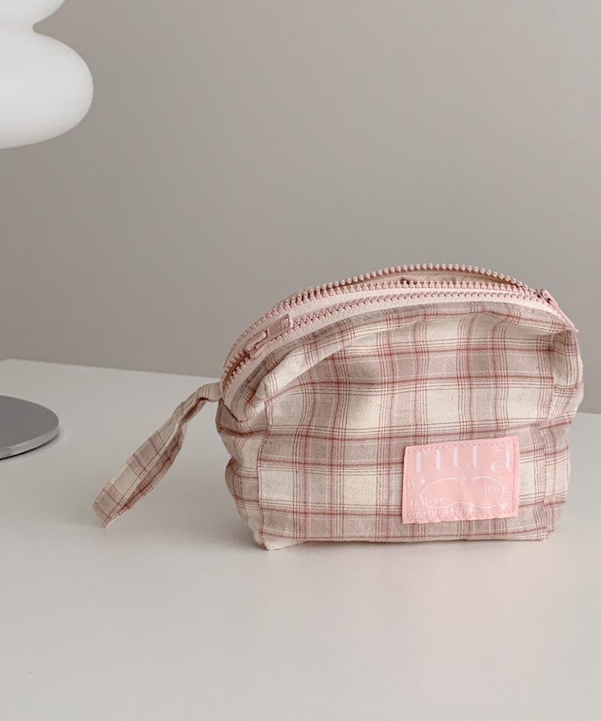 Nuaname Dual Zipper Pouch Pure Blanche