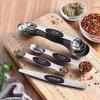 8Pcs/Set Magnetic Measuring Spoon Set Stainless Steel Stackable Double-sided Teaspoons Metal Accurate for Cooking Baking Food