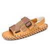 FashionComfy Arrival Men's Slippers New Hand-stitching Summer Sandals Dual-Purpose Male Beach Shoes Non-slip Open-toe Sandals Slippers