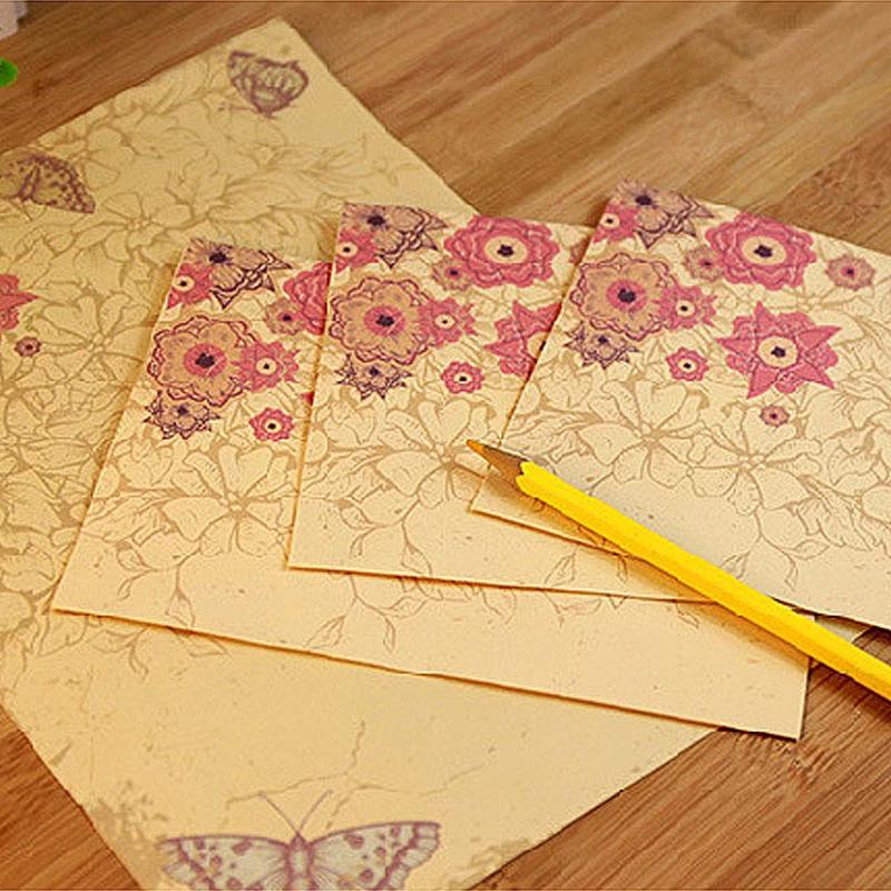 10pcs Vintage Letter Pads for Envelope Postcards Letter Paper Message Notes Paper Sheets Korean Stationery Office Supplies