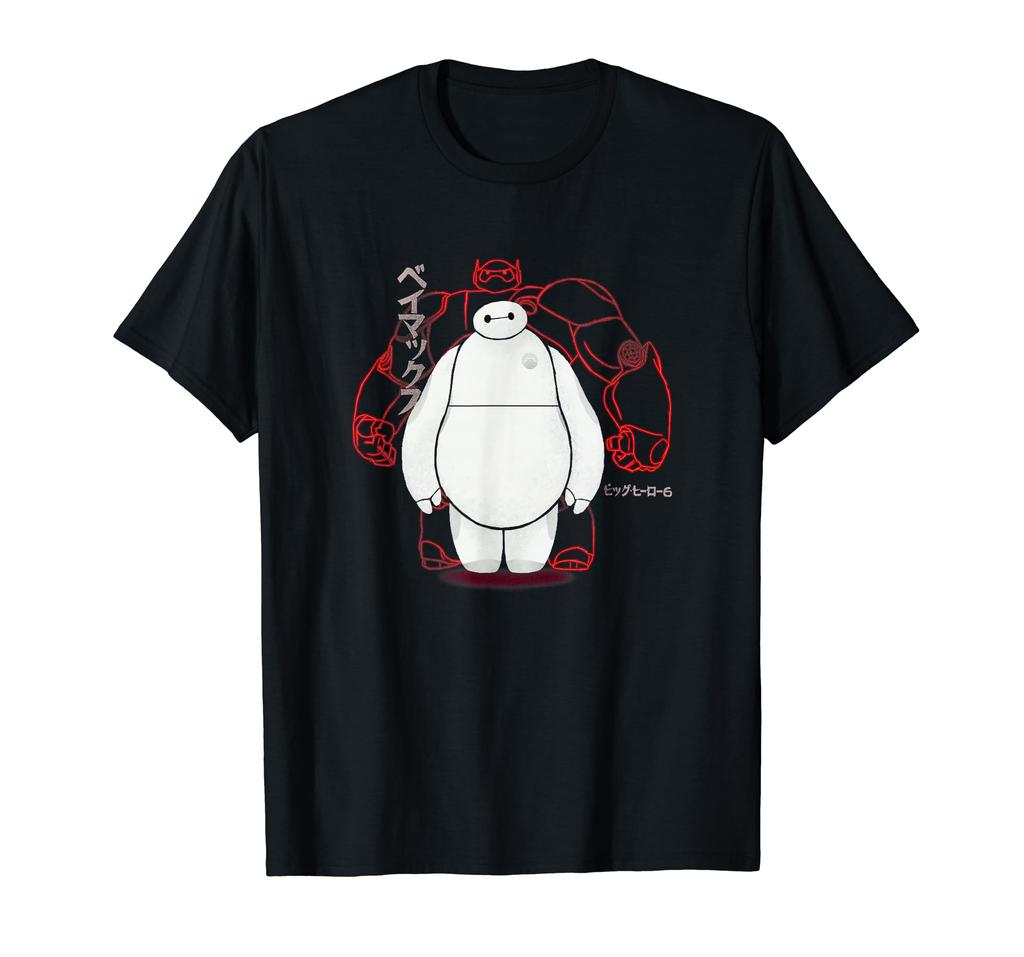 Disney Big Hero 6 Baymax Kanji Armor Outline Retro Shot T-Shirt
