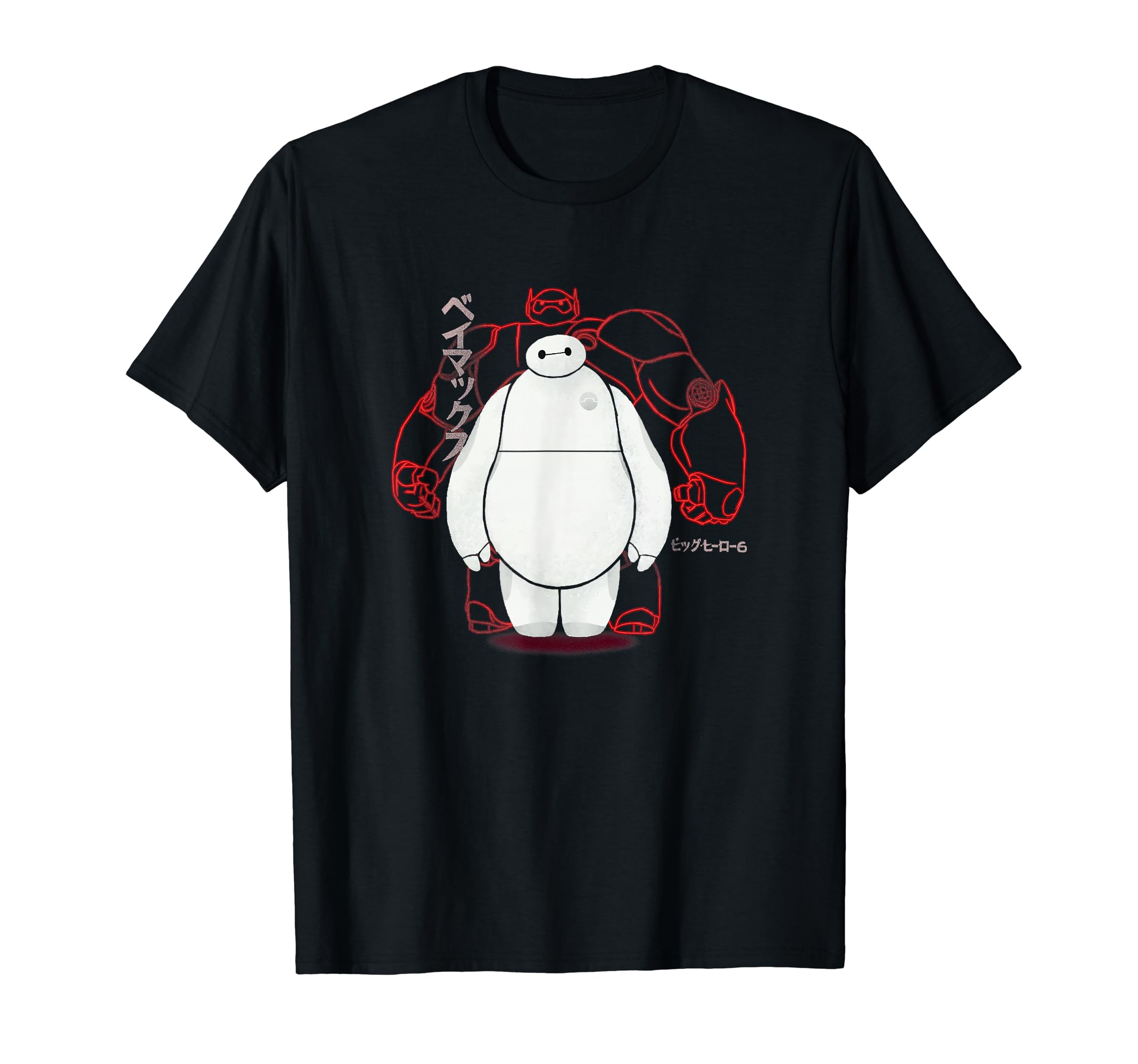 

Disney Big Hero 6 Baymax Kanji Armor Outline Retro Shot T-Shirt