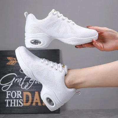 Mode neue Sommer Damen Mesh Weiche Sohle Aerobic Niedriger Absatz Outdoor Casual Walking Modern Jazz Atmungsaktive Trainings Tanzschuhe 35-41
