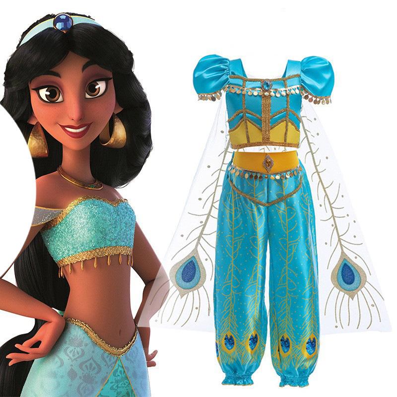 Halloween cosplay jasmine princess dress European and American children's new dress children's dress girls girls dress