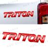 1Pcs 3D ABS Plastic Sticker Tail Decoration Badge Auto Rear Trunk Emblem For Triton Letter Logo Accessories
