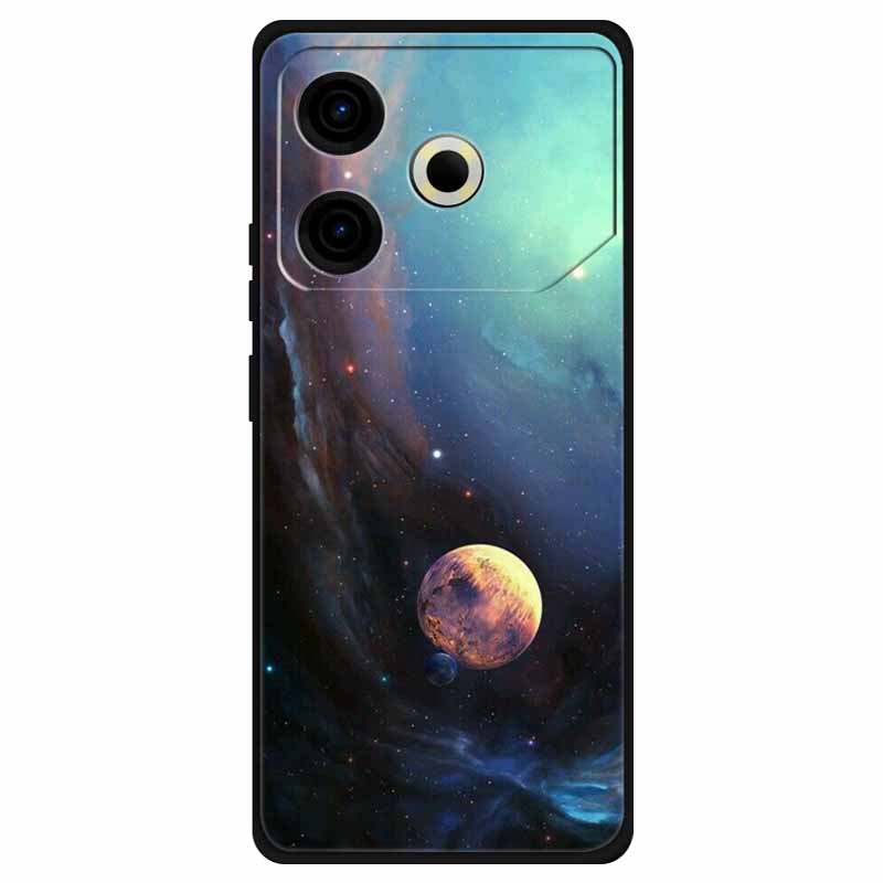 For Tecno Pova 6 Neo Case Silicone Soft Flower Space Fashion Cover For Tecno Phantom X2 Pro Cases Landscape Paint Covers Cute