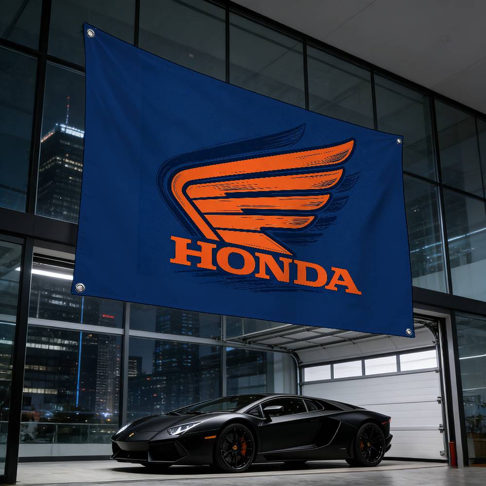 Motorcycle For HONDA Flag 120g Brushed Polyester Sublimation Printing Durable Hanging Flag For Home Decor Event Graduation Gift