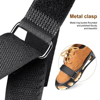 Yousheng Ramponi da Ghiaccio Cinghie per Scarpe Antiscivolo Ramponi da Trazione per Neve Cinghie per Ramponi con Fibbia ad Anello in Metallo Cinghie in Nylon Regolabili
