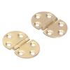 2Set 180 Degree Copper Hinge with Screw Mini Flap Hinge for Foldable Table 47x30mm