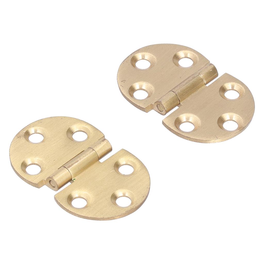 2Set 180 Degree Copper Hinge with Screw Mini Flap Hinge for Foldable Table 47x30mm