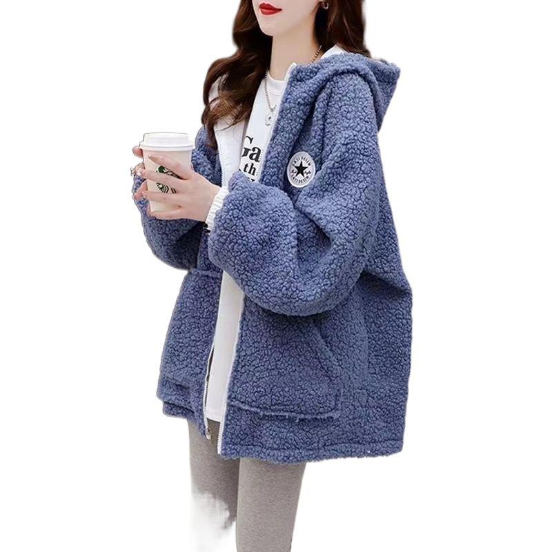 Women's Fall and Winter Padded Thickened Hooded Sweatshirt Designed Niche Tops