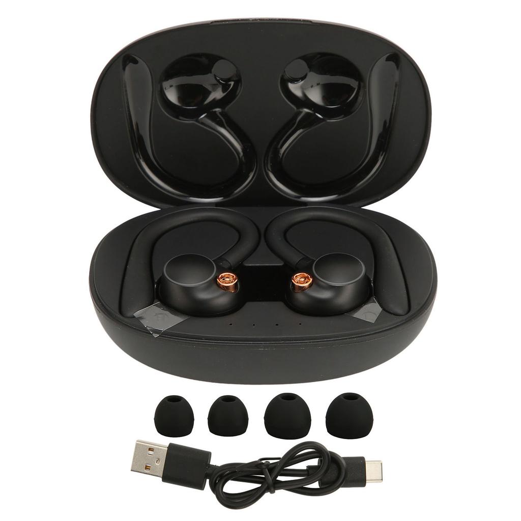 Bluetooth 5.3 Earbuds Stereo IPX7 Waterproof Noise Reduction Low Latency HD Ear Hook HiFi Wireless