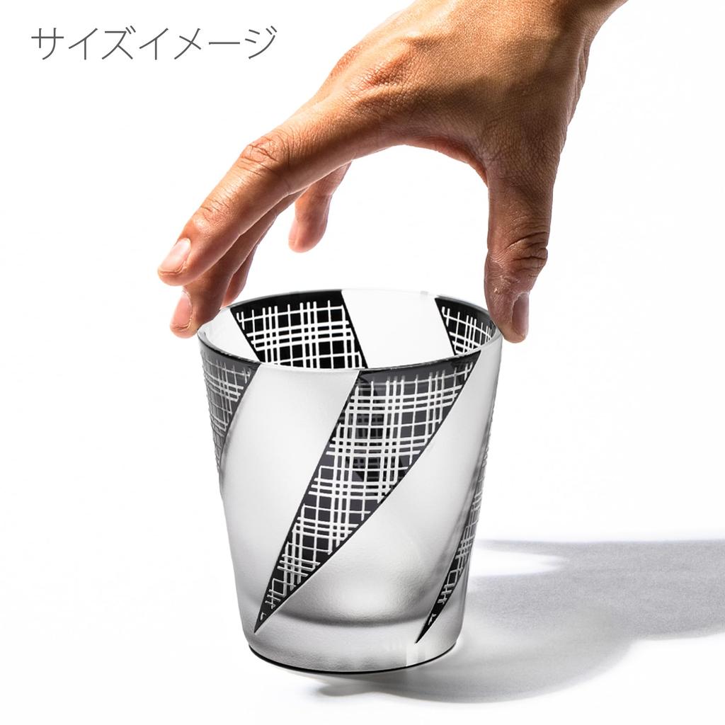 Kobo Official Direct Edo Black Fine Tenkai Old Comes in a Presentation Made in Japan [Taimuro Sales] Glass, Pattern, Three-Stripe Lattice, Glass,
