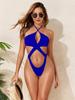 Modischer Bikini-Badeanzug mit Neckholder, rückenfrei, figurbetont für den Urlaub