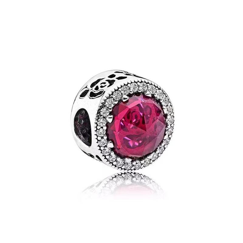 Sparkling Pavé & Star Clear Cerise Pink Sea Green Dark Blue Charm Beads Fit Original Bracelets Diy Women Jewelry Gifts