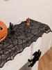 Halloween Black Spider Web Table Runner Hollow out Design Party Atmosphere Decoration Tablecloth for Ghost House Photography