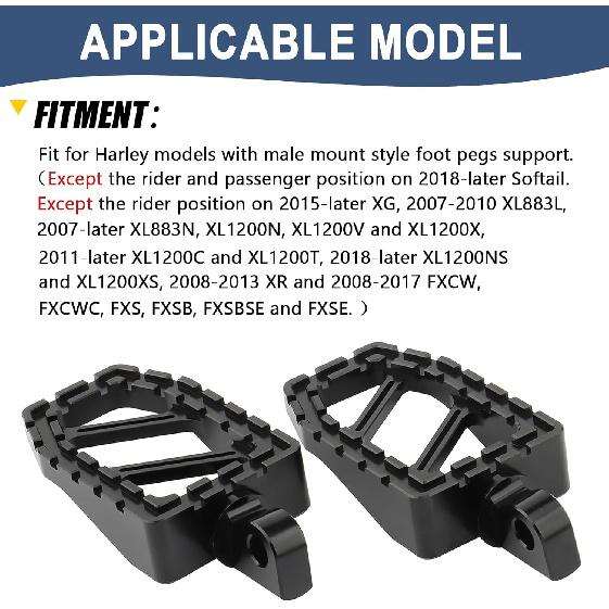 Motorrad Fußrasten Riot Pegs Male Mount Trittbretter Fußstütze für Dyna Touring Road Glide Road King Street Glide Electra Glide Sportster 883 1200