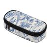 Pencil Bag Easy Open Zipper High Capacity 300D Polyester with Main Pocket Mesh Layer and Removable Pen Divider for Students