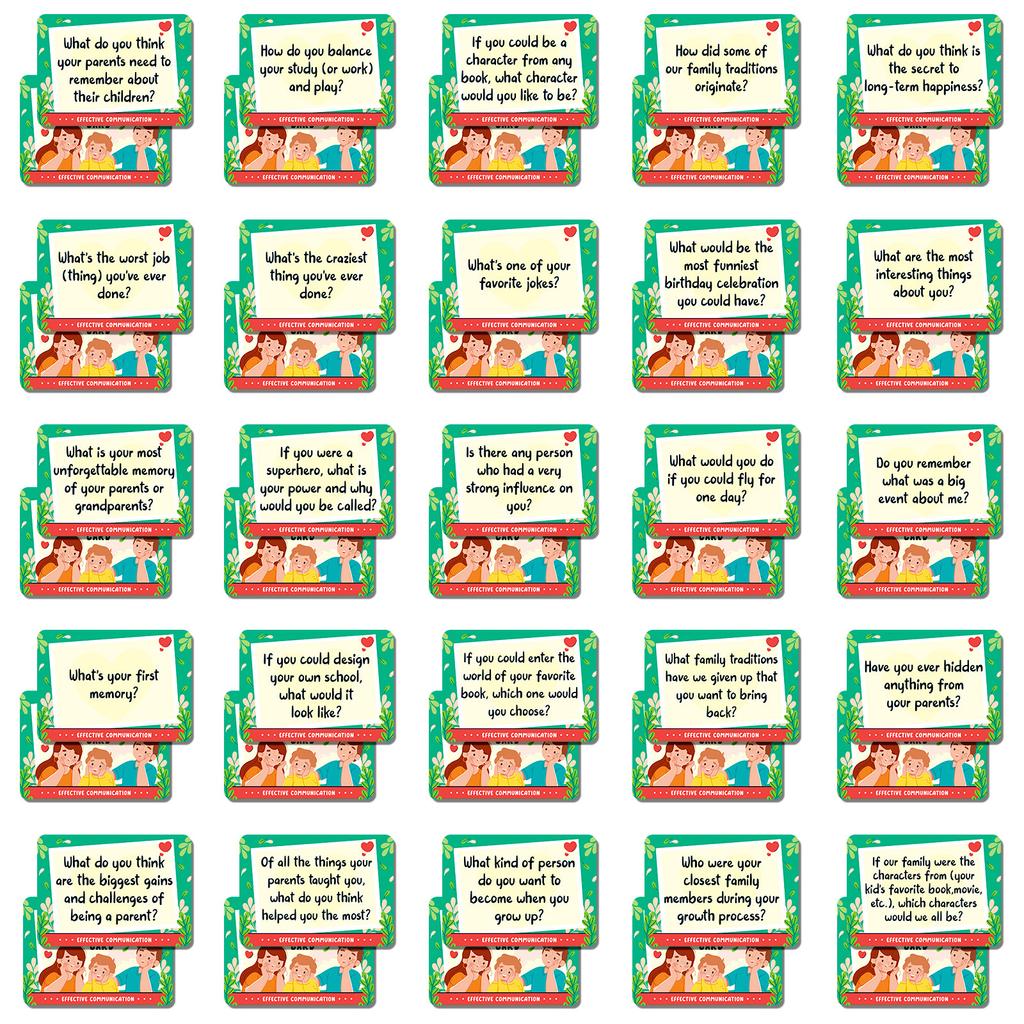 English 50 Piece Table Topic Cards Family Conversation Border Hit Gatherings 4-bidden Words Game