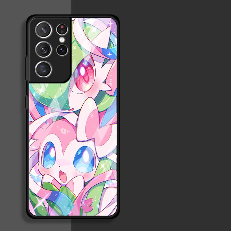 

Cool Pokemon Pikachu Glass Case for Samsung Galaxy S26 S25 Ultra S25+ S20 FE S24 S21 S22 S23 Plus S23+ S24+ Luxury Phone Cover Galaxy S26