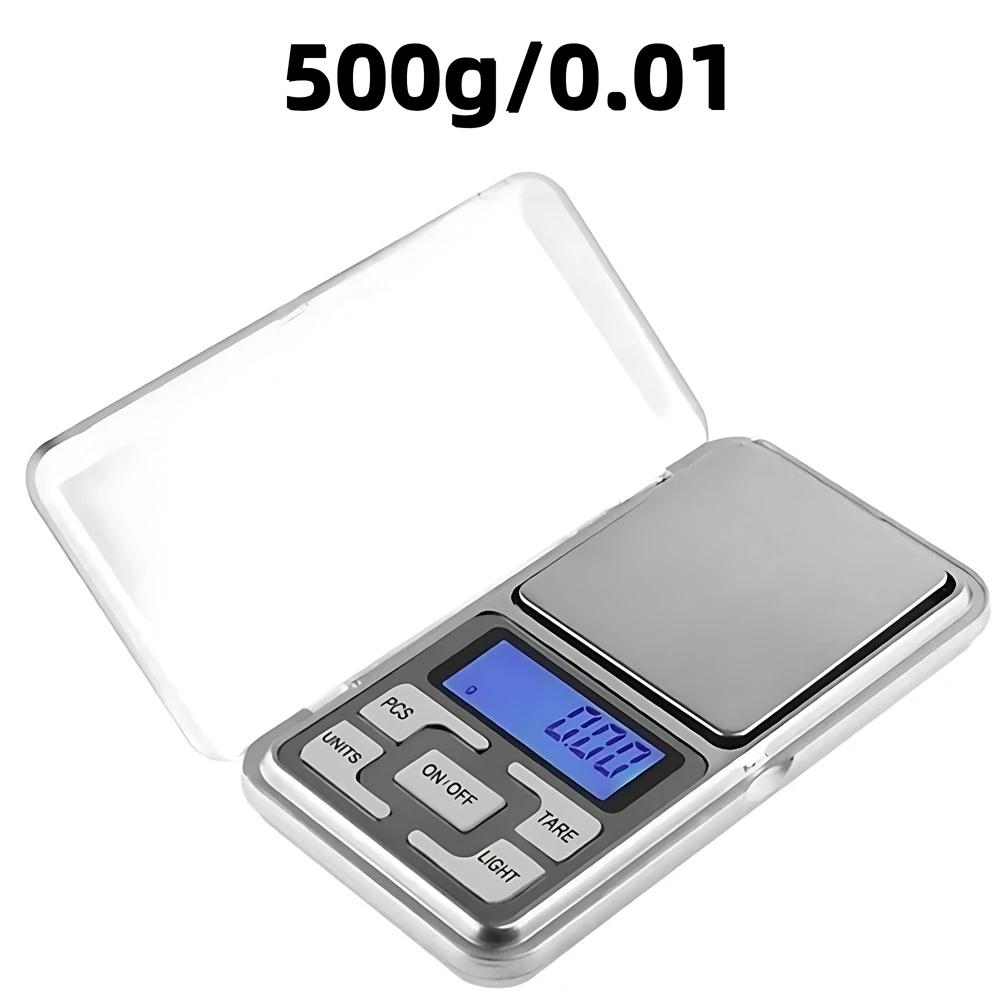 0.01g 500g Mini Electronic Scales High Precision Pocket Digital Scale for Jewelry Gold Sterling Silver Balance Gram For Kitchen