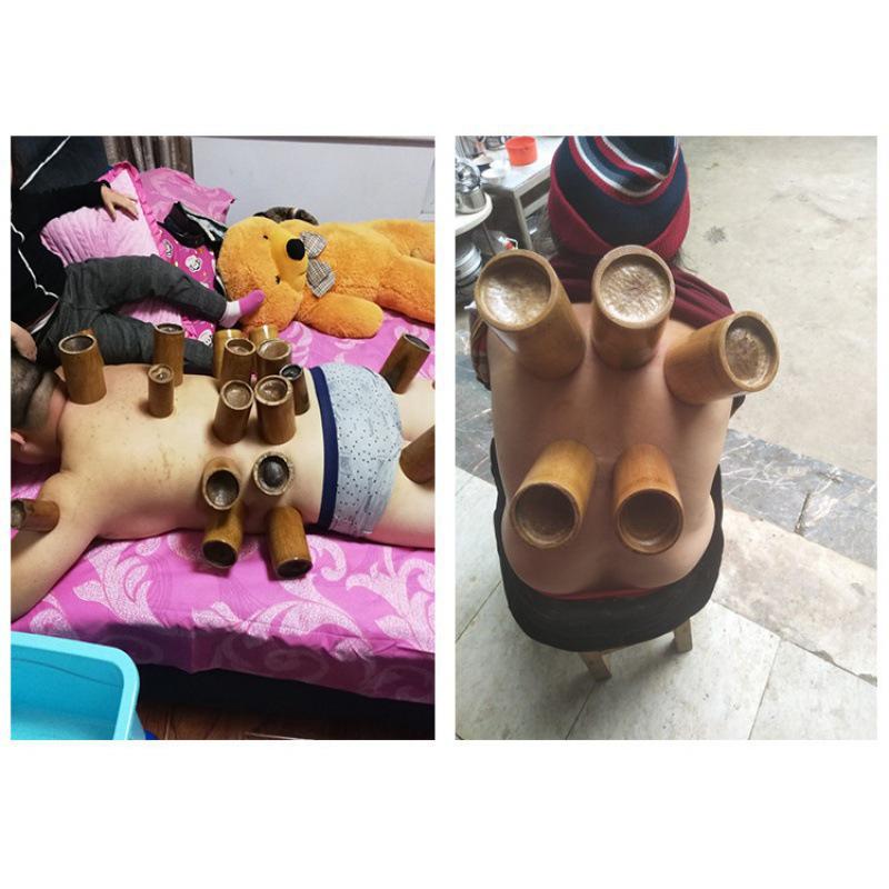 Naturalny Bambusowy Słoik Pochłaniający Wilgoć z Rurką Ssącą i Bańkowaniem Ogniowym