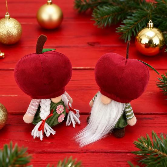 Red Fruit Gnome Plush Ornaments Christmas Soft Swedish Tomte Doll Holiday Faceless