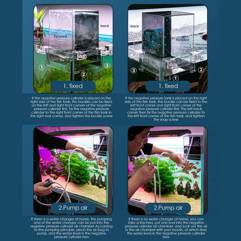 Creative Vacuum Inverted Aquarium Tank Negative Pressure Ecological Aquascape Decoration Fish Tank Acrylic Vacuum Aquarium