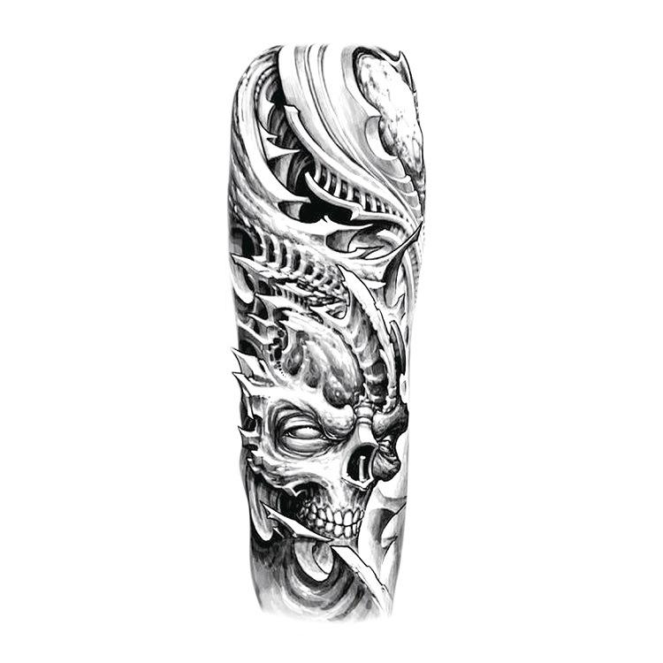 

Наклейка на татуировку, Цветочный тотем с черепом на руке, Око вечной мудрости, Набор ветра Tqb Моделирование татуировки Наклейка 170*480MM