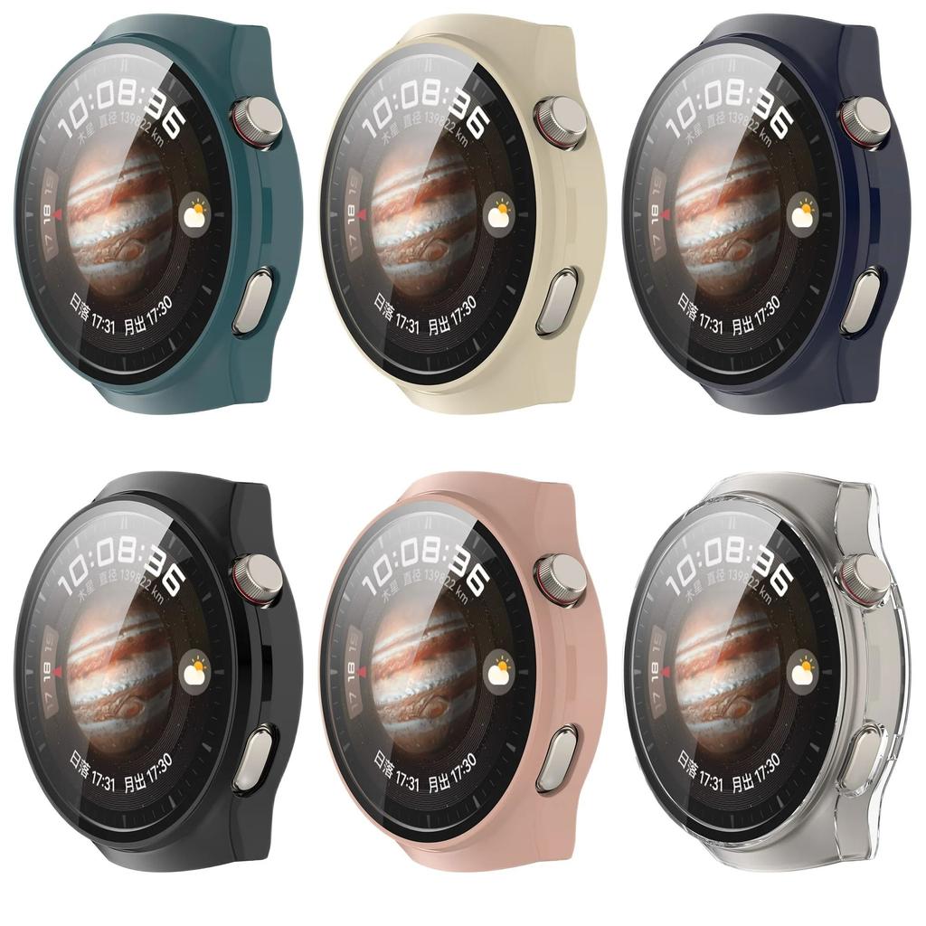PC Full Protective Glass Case For Huawei Watch 4 Pro Smartwatch Screen Protector Cases Cover Shell &Tempered Glass Film 2in1