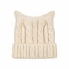 Solid Coloe Kids Cat Ears Hats Cute Ears Winter Cap Comfortable Knitted Beanie Hat  Kids