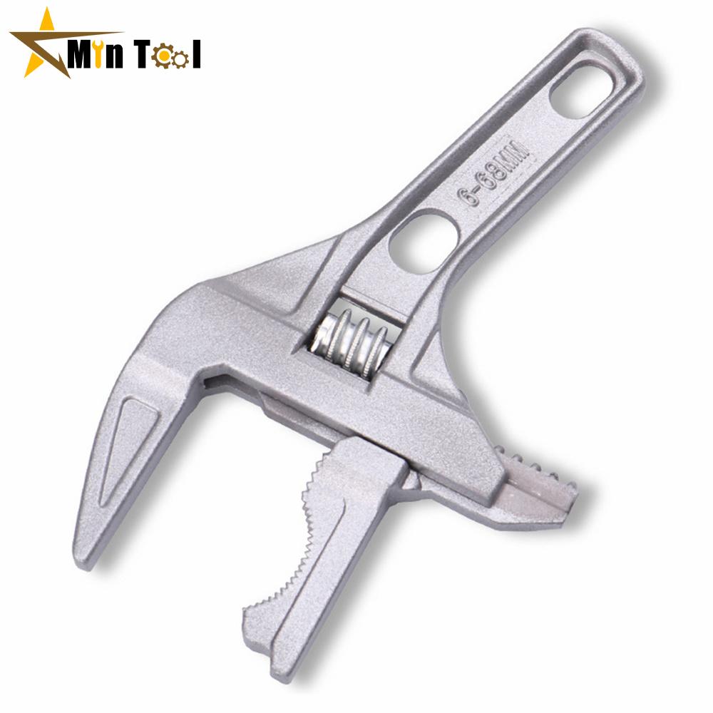 Adjustable Spanner Large Opening Bathroom Spanner Wide Jaw Aluminium Spanner Handle Plumber Hand Tool Home Improvement Tool