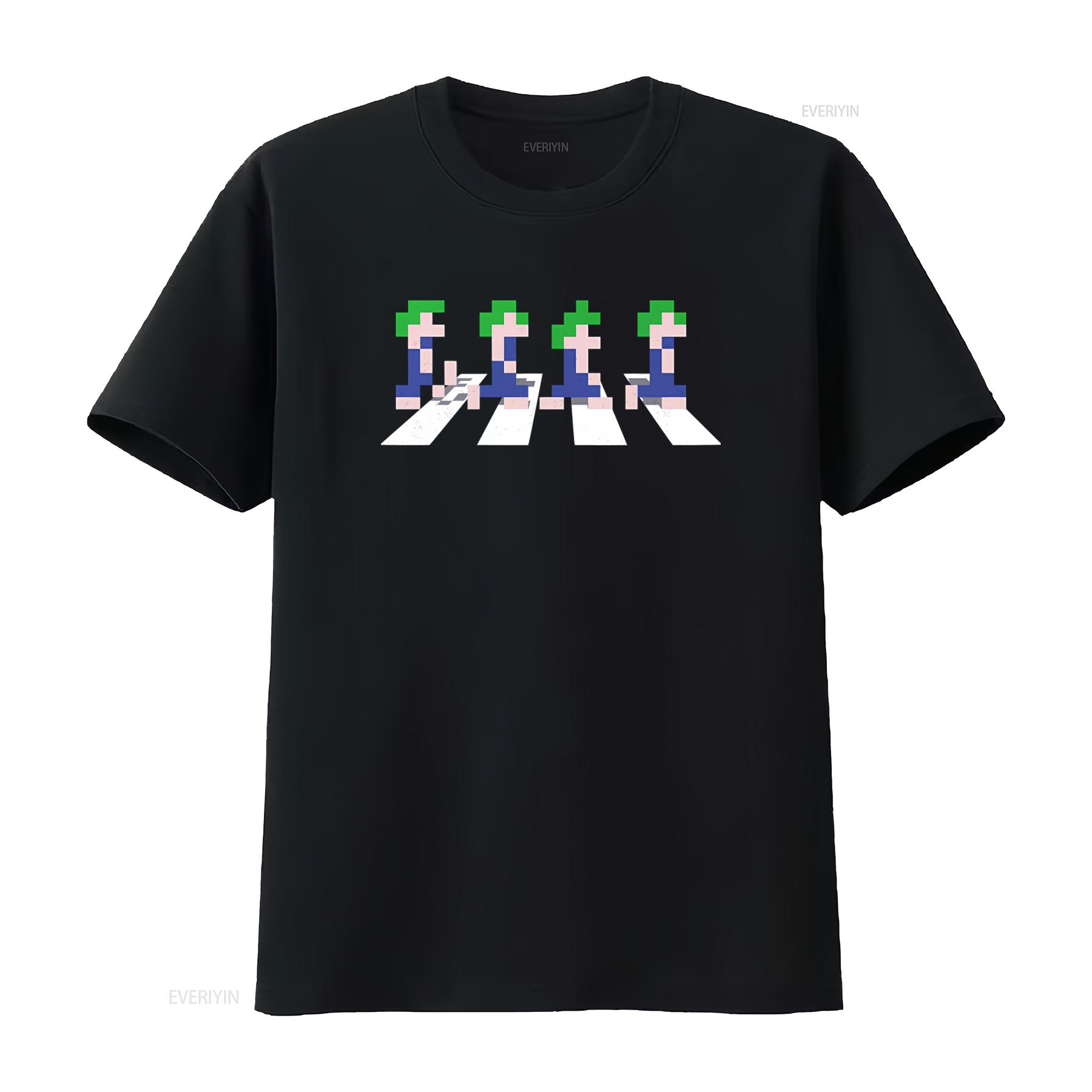 

Retro 8Bit Pixel Lemmings Road Video Game Gamer T Shirt Geek Nerd Gaming Style vintage Washed Top For Everyday Wear fashion 4XL