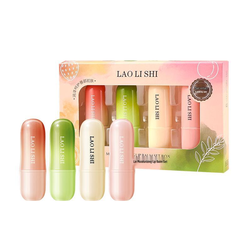 

Набор растительных бальзамов для губ Laurashine: Увлажняющий, Питательный, Защищающий от обветривания и Отшелушивающий уход для губ 3.5g per stick