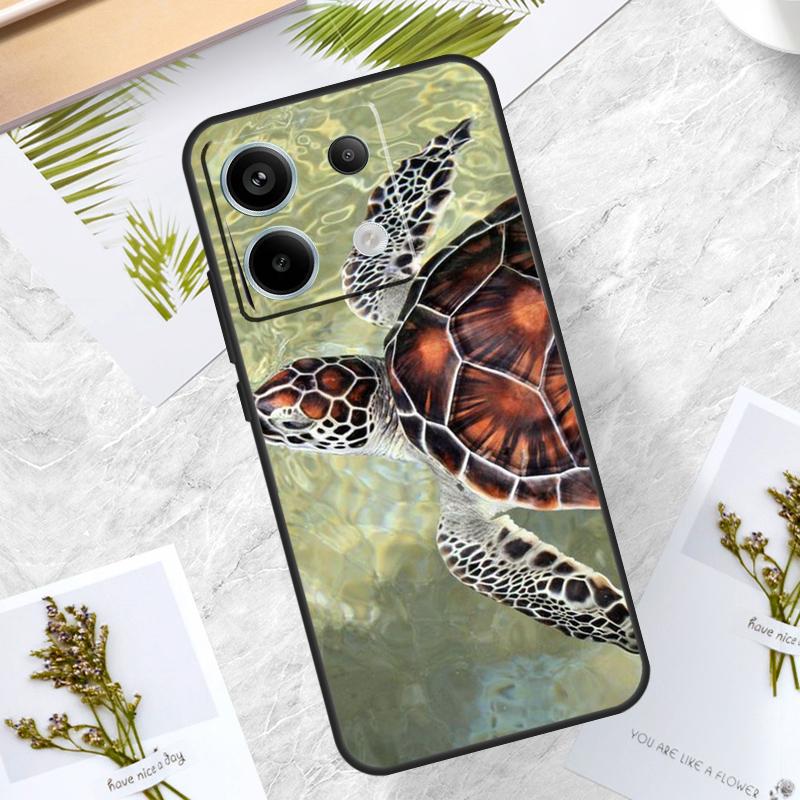 warming green turtles Case For Xiaomi Redmi Note 14 Pro 12 11 10 13 15 Pro Plus Redmi 15 14C 10C 12C 13C 15C Cover