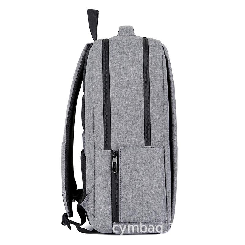 TS JYL laptop bag,Multi-Layer Laptop Backpack USB Simple Men School Bag