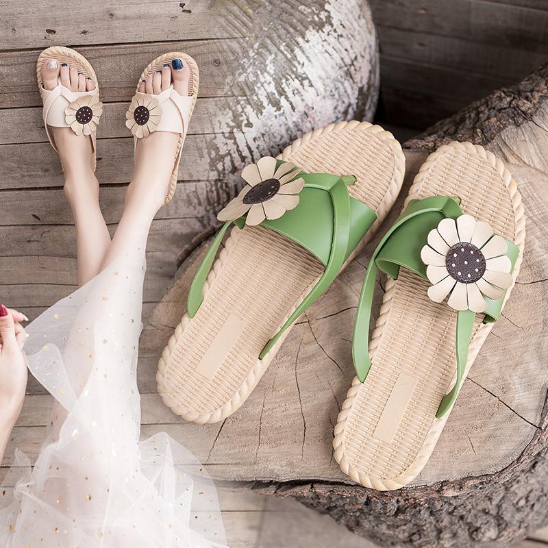 

New spring and summer flower flip-flops women s fashion non-slip women s cool slippers 36/37
