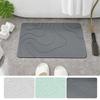 Shower Entrance Doormat Absorbent Stone Bath Mat Diatomite Stone Bath Pad Non-slip Bathroom Rug Quick Drying Bath Tub Floor Mats