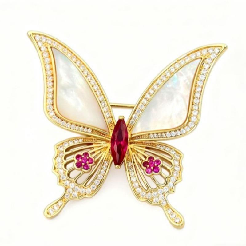 Fashion Light Animal Butterfly Brooches for Women Clothing Coat Accessories Party Gifts