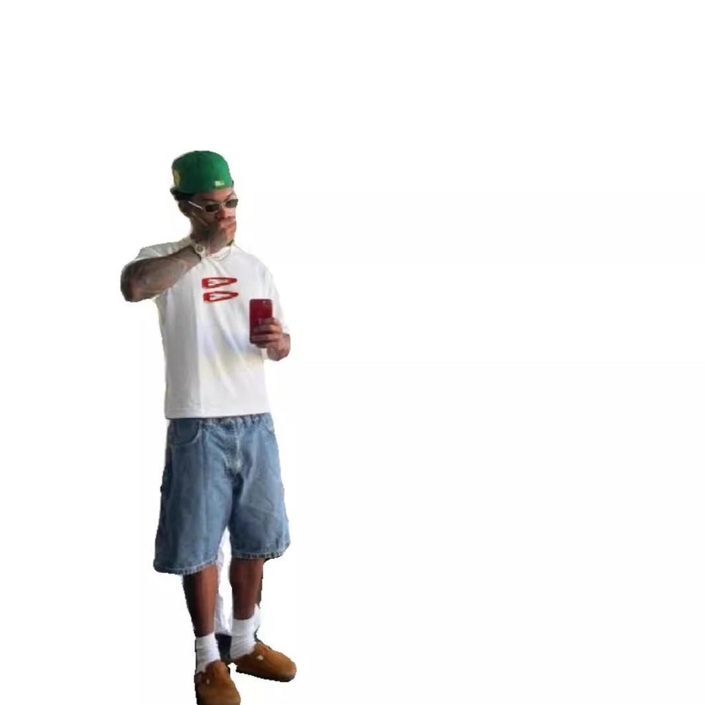 Unisex Oversized American Retro Print T-Shirt - Fun, Casual, Minimalist Hair Accessories Design