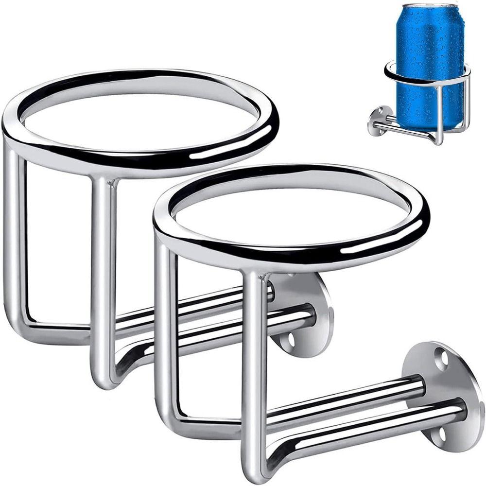 Anti-rust Boat Ring Cup Holder Mirror Polished Marine Drink Rack RV Beverage Holder Camper Van