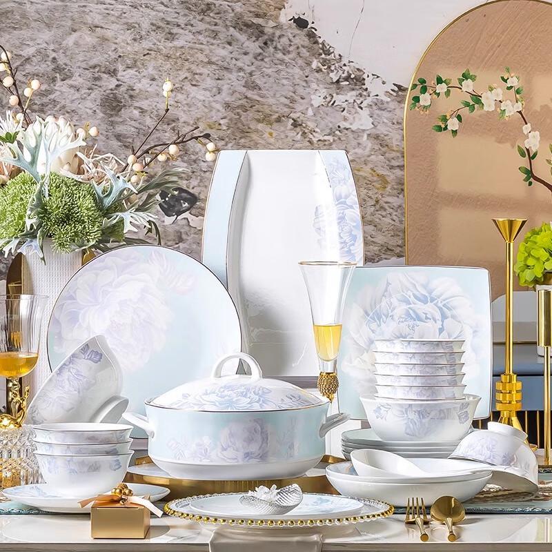 Jingdezhen Light Luxury Ceramic Dinnerware Set