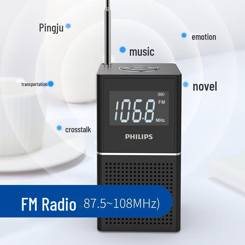 Philips TAR2568 Bluetooth Clock Radio Speaker CN Plug (adapter Included)