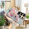 Phone Case: 2D Flat Samsung Galaxy A34 A35 M05 M06 S20 S22 S21 FE Plus 5G Protective Case, Couples Style, Star Pink Bear, Christmas and Halloween Gift
