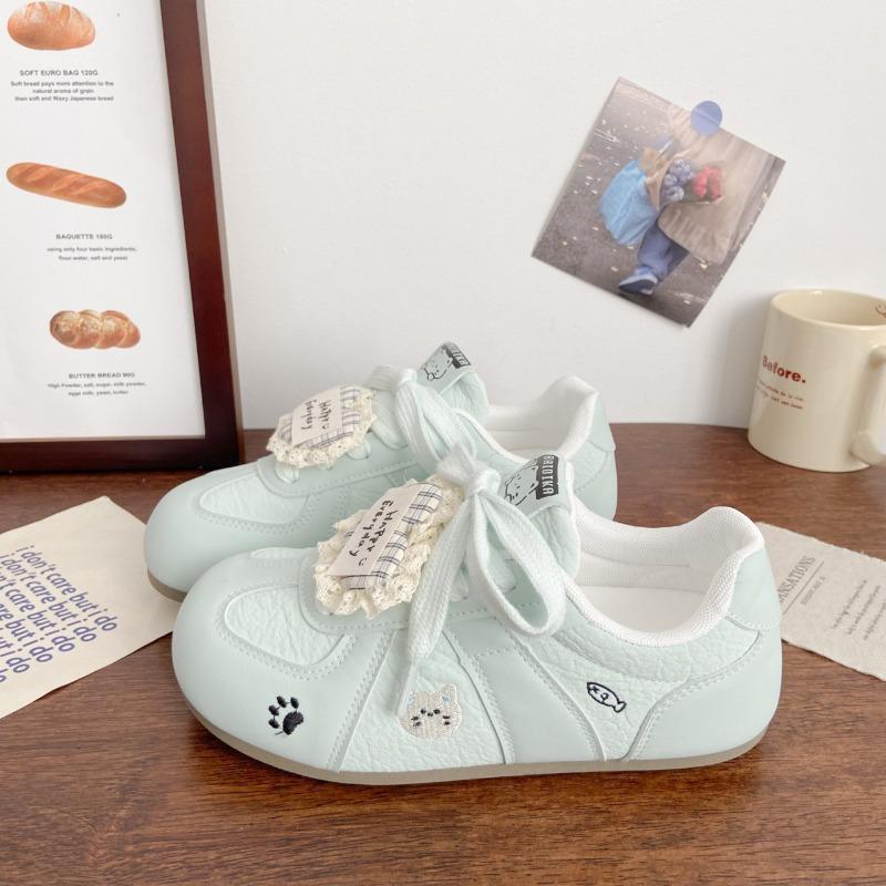 Women s, spring and autumn new student versatile niche thin-soled fashion casual board shoes 35 светло-зеленый