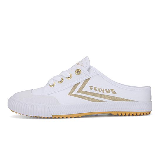 Feiyue Fe Lo 1920 Mule/White/ Gold Gold Metallic/Fu100172