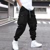 Cargo Pants with Multi Pockets Loose Fit Elastic Cuff Casual Streetwear Trousers